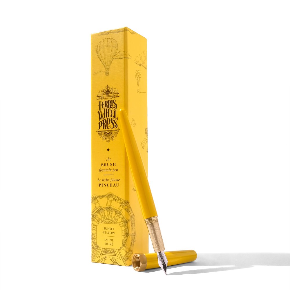 Ferris Wheel Press Brush Sunset Yellow Fountain pen - Vulpen